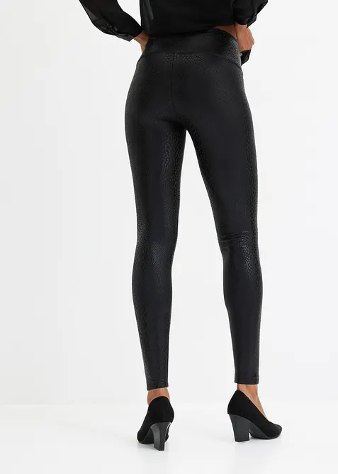 Skimrende leggings i imitert skinn, bonprix