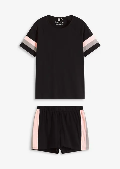 Kort pyjamas i 100% bomull, bonprix