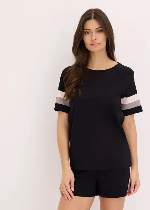 Kort pyjamas i 100% bomull, bonprix