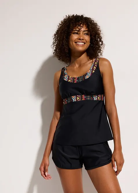Lang tankini med badeshorts (2-delt sett), bonprix