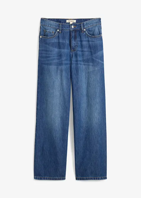 Baggy-jeans Mid Waist, supersoft, cropped, bonprix
