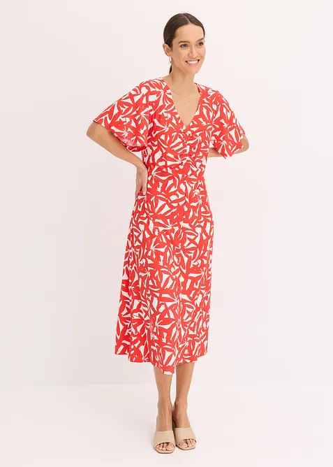 Jerseykjole med rynking, bonprix