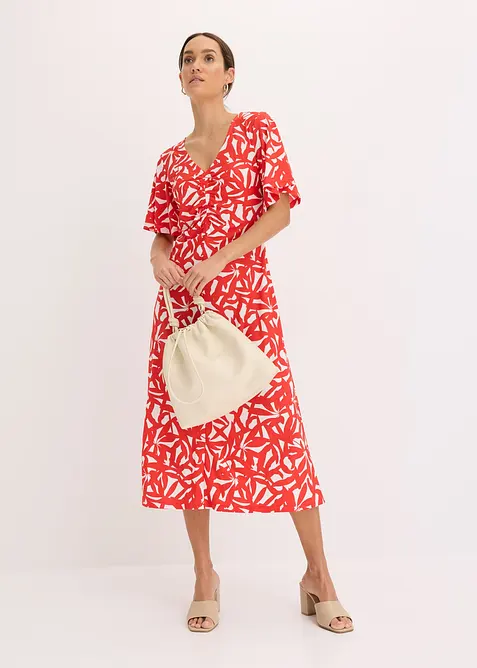 Jerseykjole med rynking, bonprix