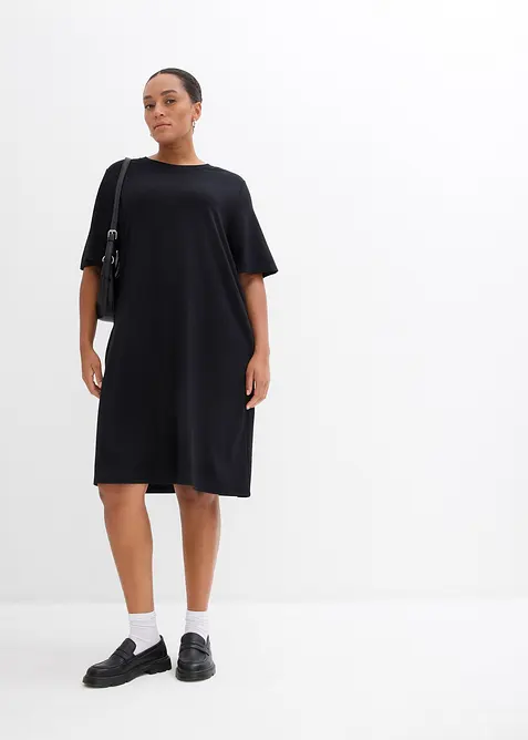 Trikotkjole i viskosemiks og A-modell, bonprix