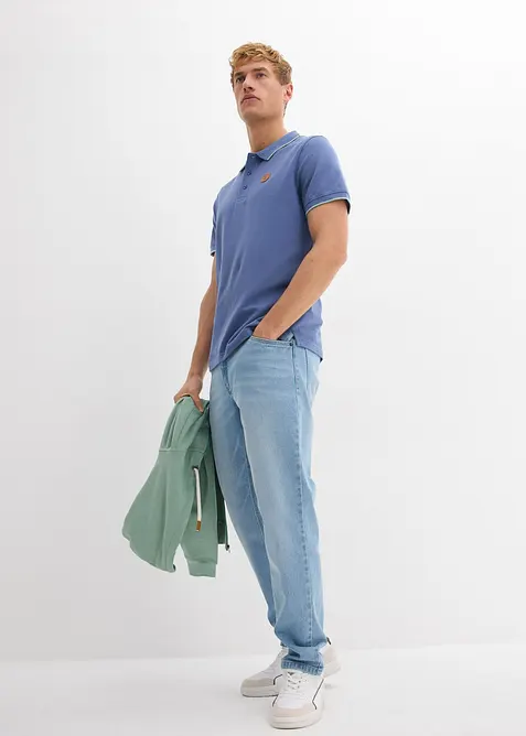 Pik&eacute;-poloskjorte i &oslash;kologisk bomull, bonprix