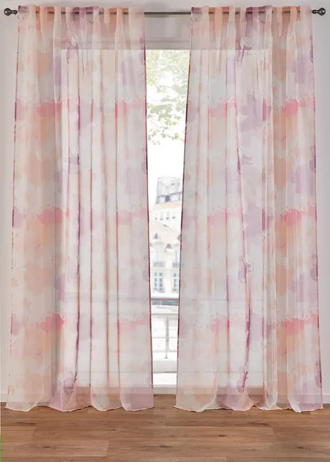 Gardin av lett voile (2-pack), bonprix