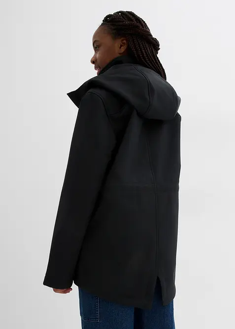 Softshellparkas med avtagbar hette, vannavvisende, bonprix