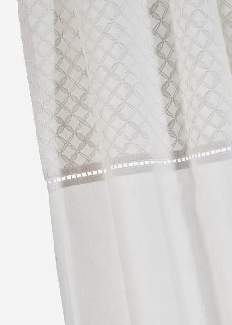 Gardin i økologisk bomull med broderi (1-pack), bonprix