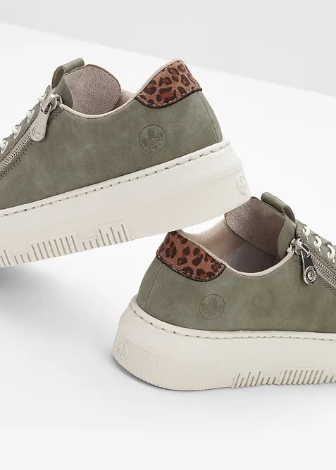 Komfort-plat&aring;sneakers fra Rieker med lett s&aring;le, Rieker
