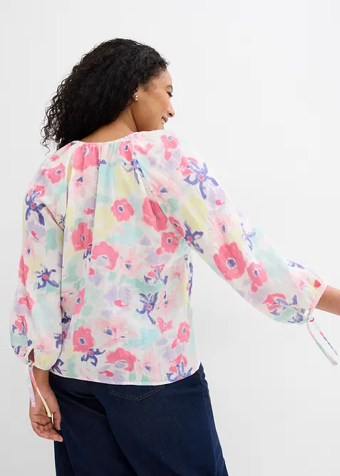 Bluse i bomullsmusselin, bonprix