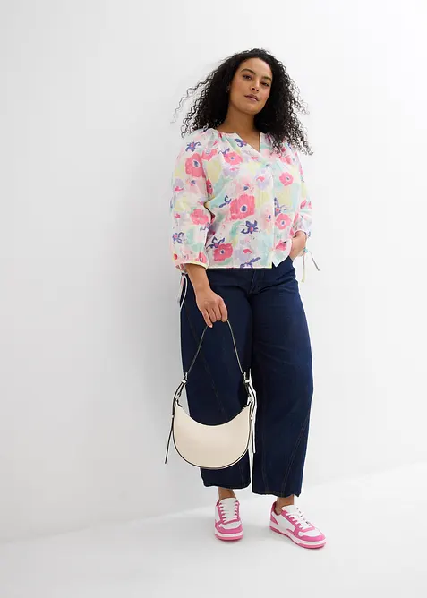 Bluse i bomullsmusselin, bonprix