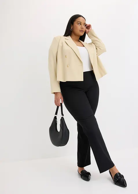 Ribbet topp i 100% bomull, bonprix