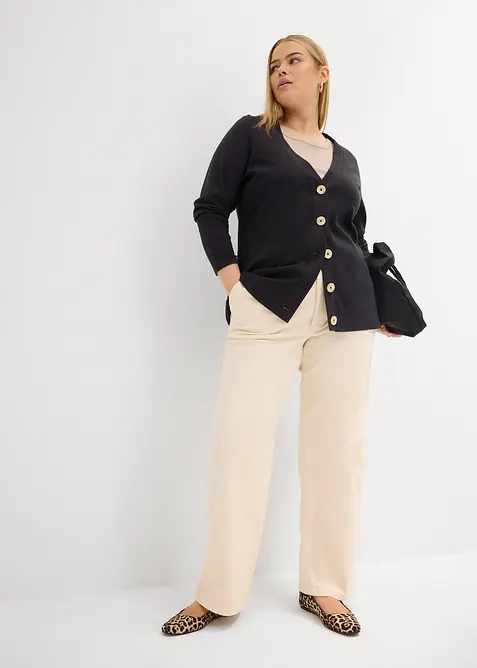 Cardigan i &oslash;kologisk bomull, bonprix