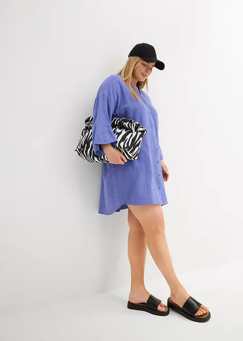 Skjortekjole i musselin, bonprix