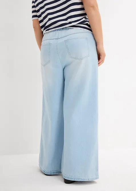 Wide Leg-jeans, Mid Waist, komfortlinning, bonprix