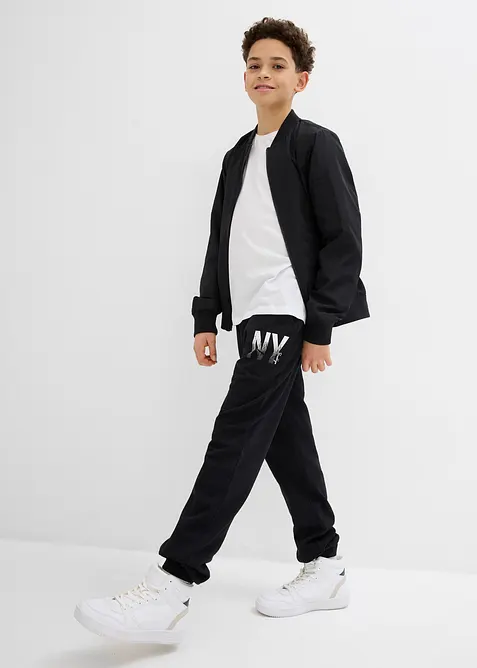 Joggebukse i myk bomullsmiks, bonprix