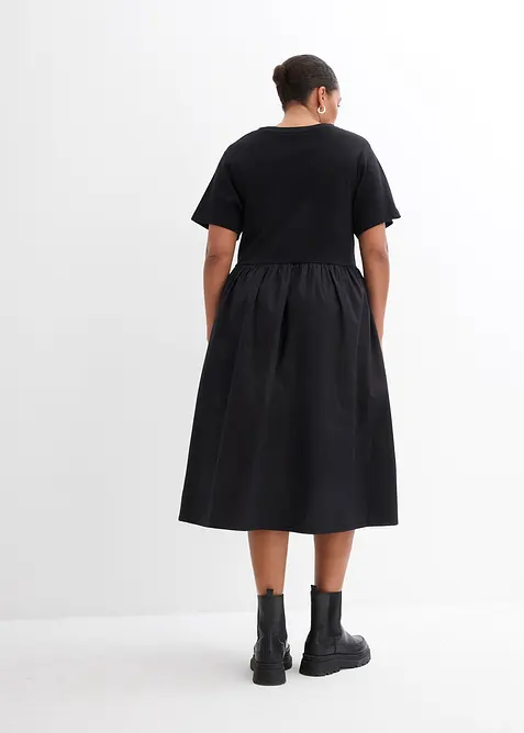 Midikjole i ren bomull, bonprix