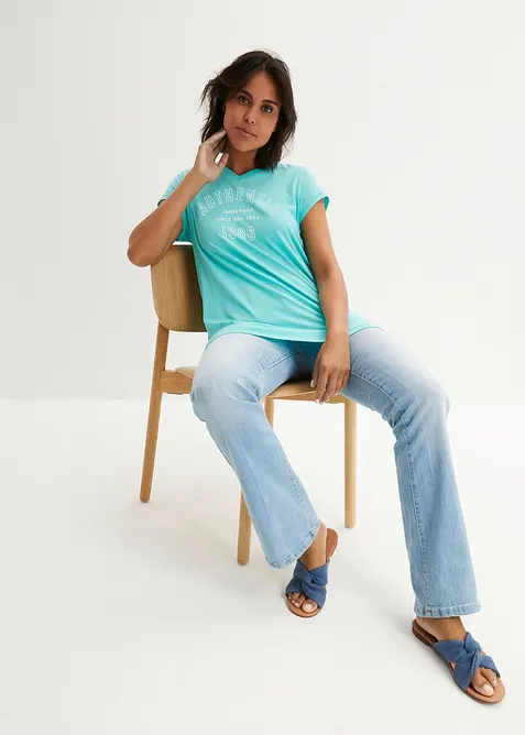 Lang topp i 100% økologisk bomull, bonprix