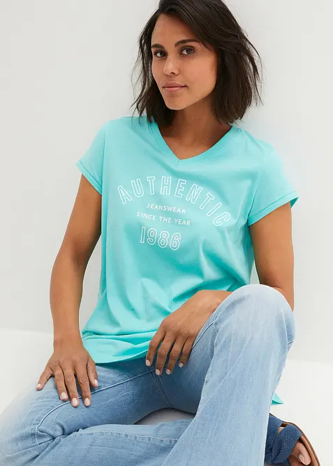 Lang topp i 100% økologisk bomull, bonprix