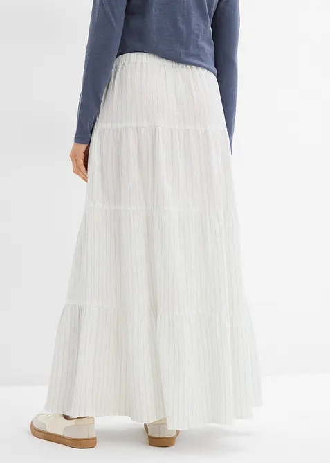 Maxiskj&oslash;rt i 100% bomull med stripem&oslash;nster, bonprix