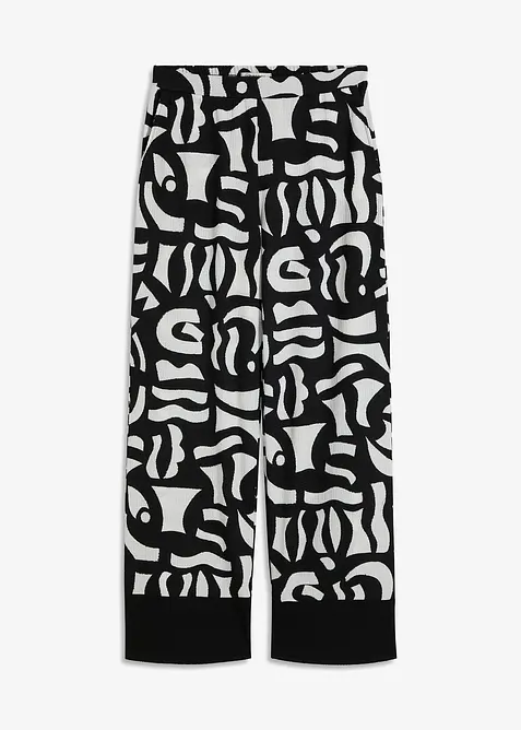 Mønstret bukse i trikot, bonprix