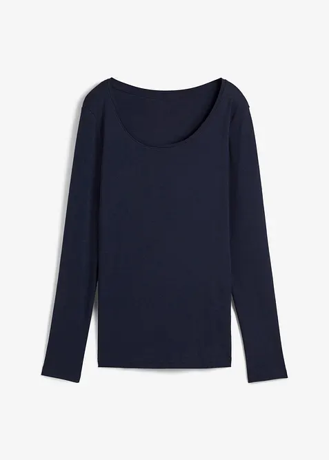 Langermet topp i 100% &oslash;kologisk bomull, bonprix