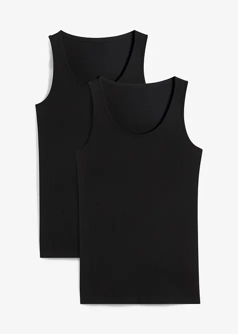 Singlet med stretch (2-pack), bonprix