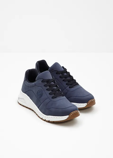 Komfort-sneakers med polstret inners&aring;le fra Rieker, Rieker