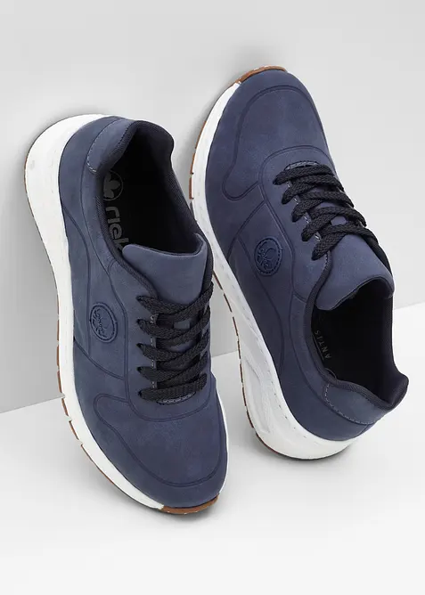 Komfort-sneakers med polstret inners&aring;le fra Rieker, Rieker