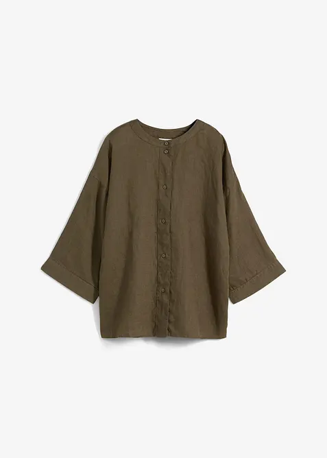 Oversized bluse i lin, bonprix