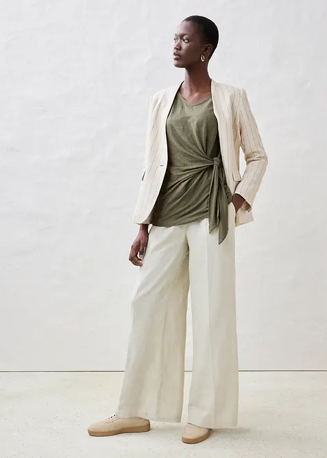 Omslagstopp i lin, bonprix