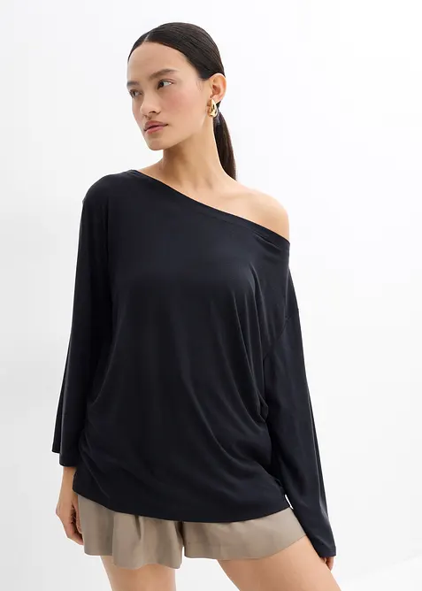 Off shoulder-topp i myk modalmiks, bonprix