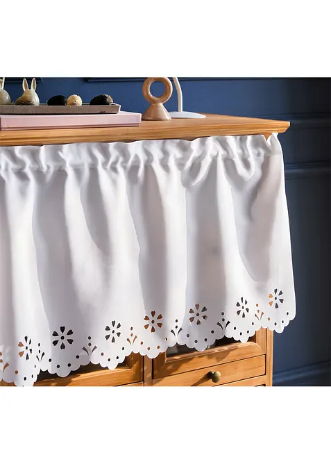 Kafégardin med mønster på kanten, bonprix