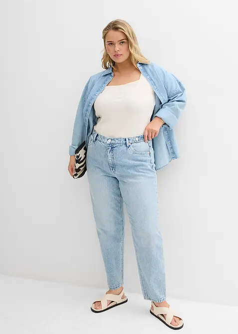 Mom-jeans High Waist, Low Stretch cropped, bonprix
