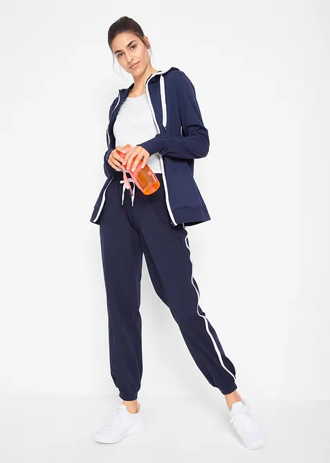 Jakke i sweatshirtmateriale med bomull og stretch, bonprix