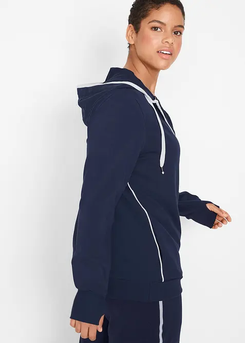 Jakke i sweatshirtmateriale med bomull og stretch, bonprix