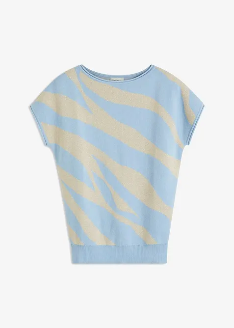 Finstrikket genser med glittergarn, bonprix