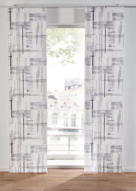 Panelgardin med grafisk print (1-pack), bonprix