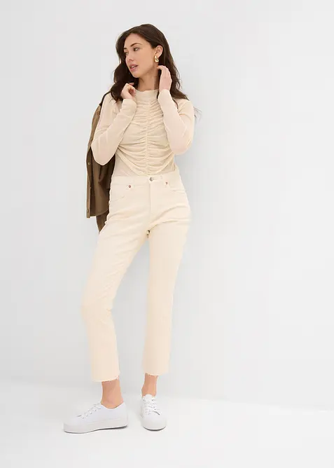 Flared-jeans High Waist, cropped, bonprix