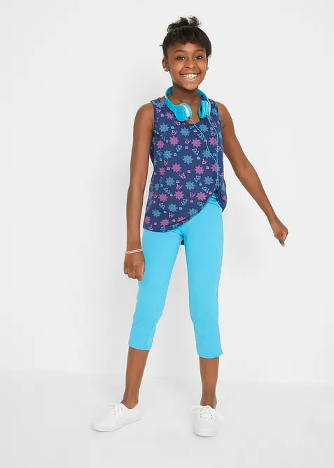 Topp i økologisk bomull med stretch (2-pack), bonprix