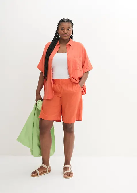 Bermudashorts i lin og viskose, bonprix