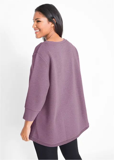 Lang sweatshirt med viskose, bonprix