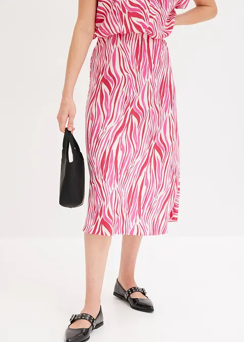 Midiskjørt med komfortlinning, bonprix