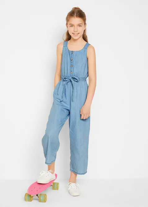 Jumpsuit i denim i 100% bomull, bonprix