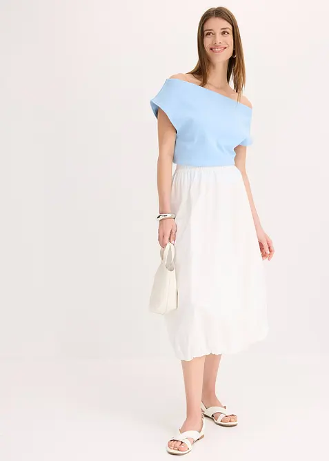 Ballongskjørt i 100% bomull, bonprix