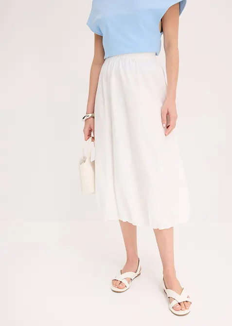 Ballongskjørt i 100% bomull, bonprix