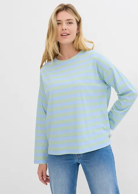 Oversized topp i ren bomull, bonprix