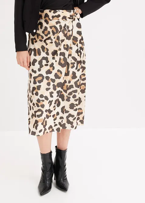 Omslagsskjørt i lett viskosemiks, bonprix