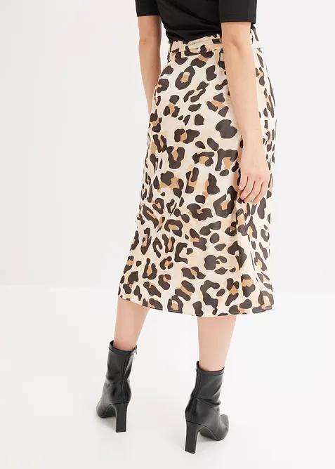 Omslagsskjørt i lett viskosemiks, bonprix