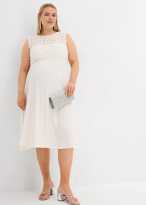 Mammakjole med blonder og elastisk bakstykke, bonprix